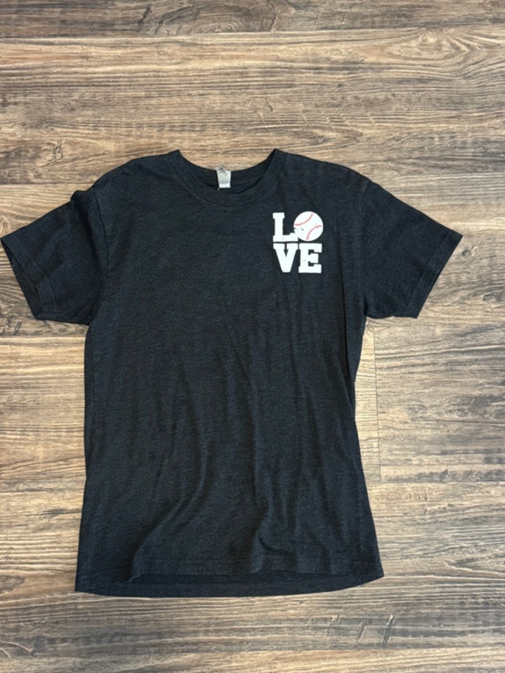 Black 'LOVE' Baseball Graphic Tee